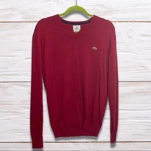 Red Lacoste Sweater Size 5